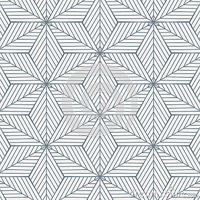 Geometric vector pattern, repeating linear diagonal angle on rhombus shape connected each, abstract star, flower. Vector Illustration