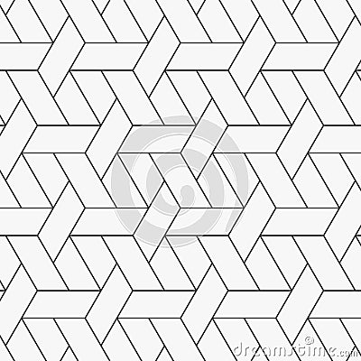 Geometric vector pattern, repeating seamless Hexagon Weave Background Pattern. Pattern is clean for fabric, wallpaper, printing. Vector Illustration