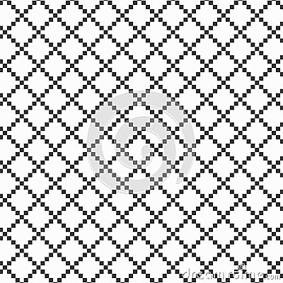 Geometric vector pattern, repeating small square on pixel diamond shape, Pattern is clean for design, fabric, wallpaper, printing Vector Illustration