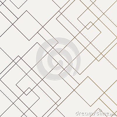 Geometric vector pattern, repeating thin linear square diamond shape and rectangle. Clean design for fabric wallpaper painted Vector Illustration