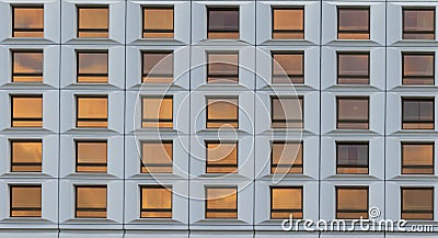 Geometric window building as abstract texture. Building windows pattern background Stock Photo