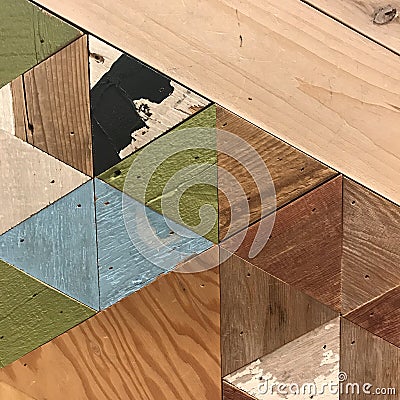 Geometric Wood Pattern Stock Photo