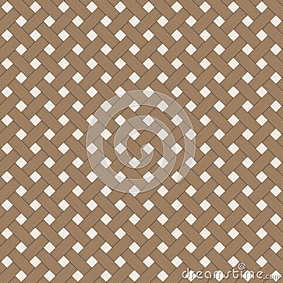 Geometric woven texture - seamless. Vector Illustration