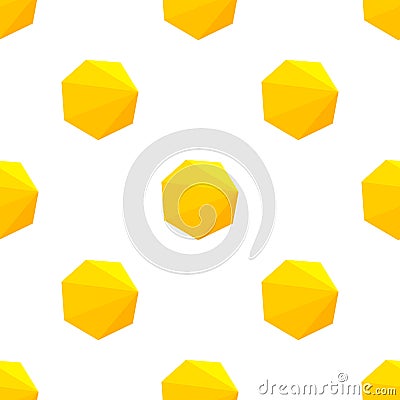 Geometric yellow figures pattern. Vector Illustration
