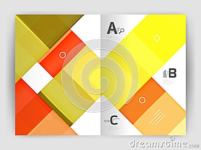 Geometrical brochure a4 business template Vector Illustration