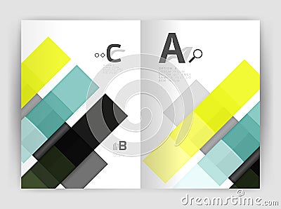 Geometrical brochure a4 business template Vector Illustration