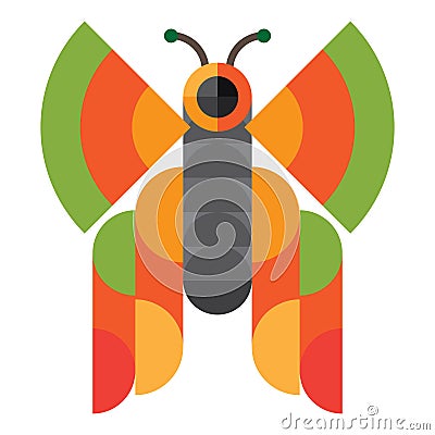 geometrical butterfly. Vector illustration decorative design Vector Illustration