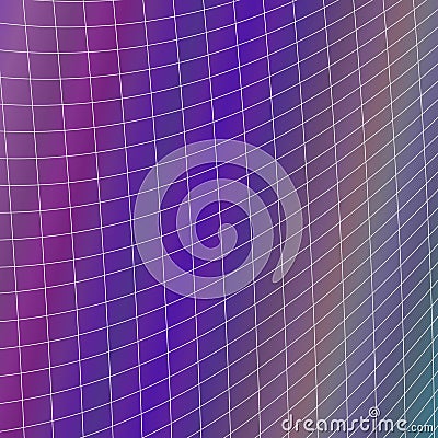 Geometrical grid background - vector design from curved angular line grid Vector Illustration