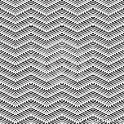 Geometrical Seamless Pattern waves on white background Vector Illustration