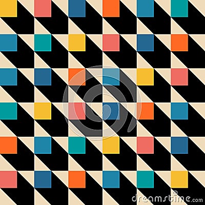 Geometry abstract pattern swiss style. Modern vector graphic artwork simple geometric elements in scandinavian memphis Vector Illustration