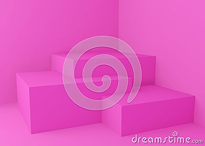 Geometry display background for product presentation, 3d rendering illustration. Cartoon Illustration