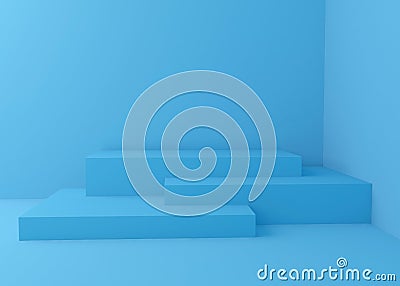 Geometry display background for product presentation, 3d rendering illustration. Cartoon Illustration
