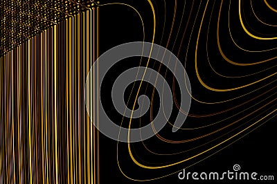 Geometry grace - in gold. Stock Photo