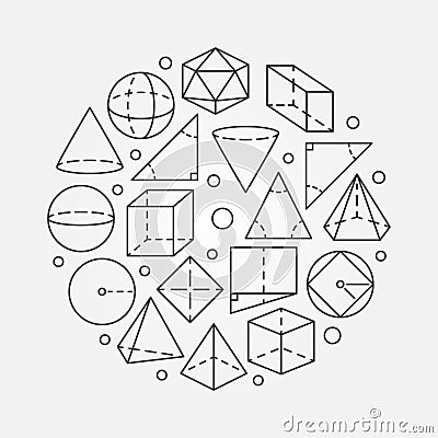 Geometry mathematics illustration Vector Illustration