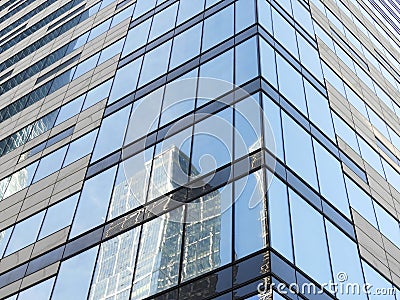 Geometry of Moscow City towers Stock Photo