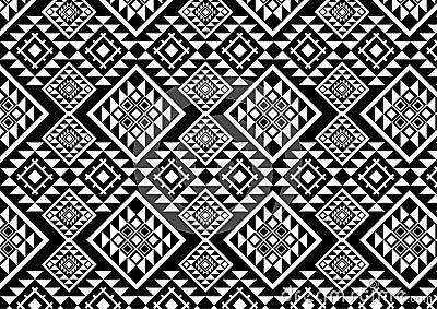 Geometry native pattern black background Stock Photo