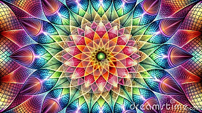 The Geometry of Nature A Digital Illustration Exploring the Pattern and Structure of a Flower Using Geometric Shapes Generative Stock Photo