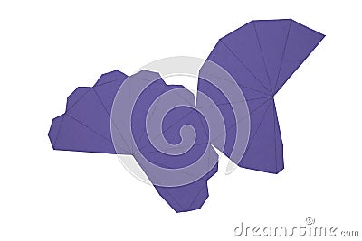 Geometry net of Octagonal Dipyramid. 2-dimensional shape that can be folded to form a 3-dimensional shape Stock Photo