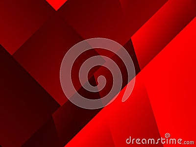 Geometry rectangular triangle shapes in red 3d shade. Bright colour light shadow pattern Stock Photo