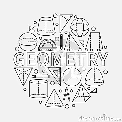 Geometry round symbol Vector Illustration
