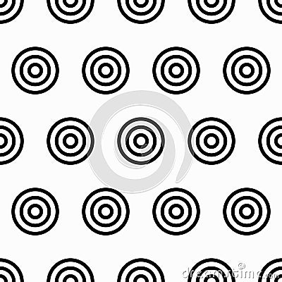 Geometry seamless pattern with concentric circles. Vector Illustration