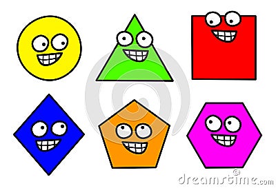 Geometry shapes clipart Stock Photo