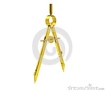 A geometry tool in white background Stock Photo