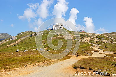 Geomorphologic rocky structures, Romania Stock Photo