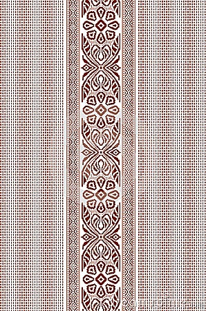 Geomtrical ornamental border pattern. fabric texture Stock Photo