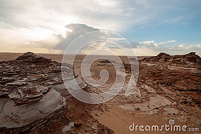 Geopark of Al Huqf Al Wusta, Oman Stock Photo