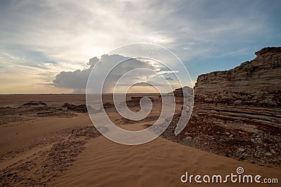 Geopark of Al Huqf Al Wusta, Oman Stock Photo