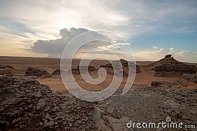 Geopark of Al Huqf Al Wusta, Oman Stock Photo