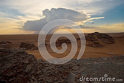 Geopark of Al Huqf Al Wusta, Oman Stock Photo