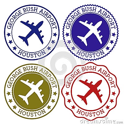 George Bush Airport Houston. Vector Illustration