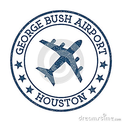George Bush Airport Houston logo. Vector Illustration