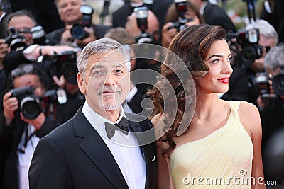 George Clooney and Amal Alamuddin Editorial Stock Photo