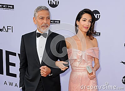 George Clooney and Amal Clooney Editorial Stock Photo