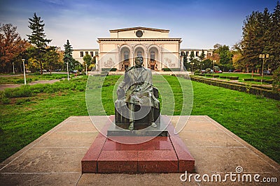 George Enescu statue from Bucharest National Opera Editorial Stock Photo
