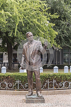 George H.W. Bush sculpture in Budapest Editorial Stock Photo