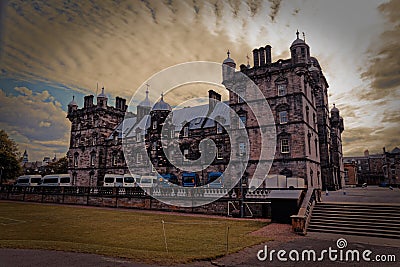 George Heriot`s School, near Greyfriars Kirkyard - Edinburgh Editorial Stock Photo