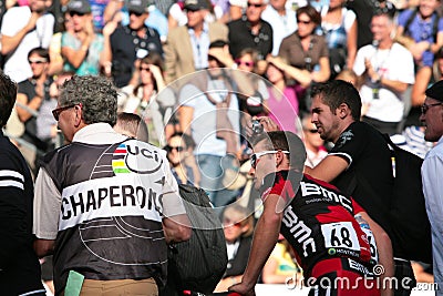 George Hincapie and his chaperon Editorial Stock Photo