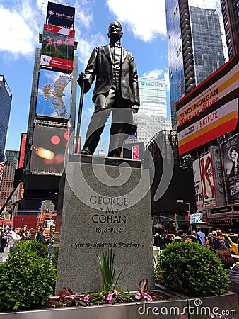 George M. Cohan, Times Square, New York City, NYC, NY, USA Editorial Stock Photo