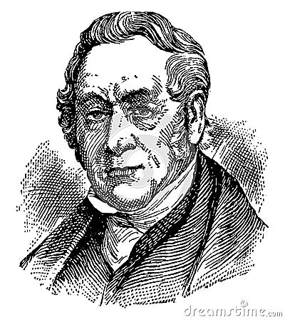 George Stephenson, vintage illustration Vector Illustration