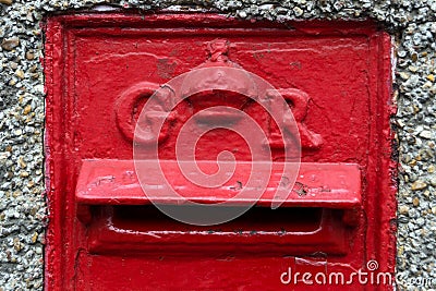 A George 6th post box in Essex Editorial Stock Photo