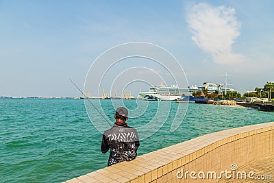 A typical view in George town in Malaysia Editorial Stock Photo