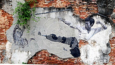 George Town street art Editorial Stock Photo