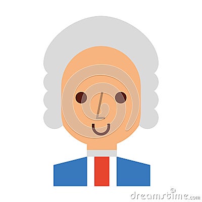 George Washington character comic Vector Illustration