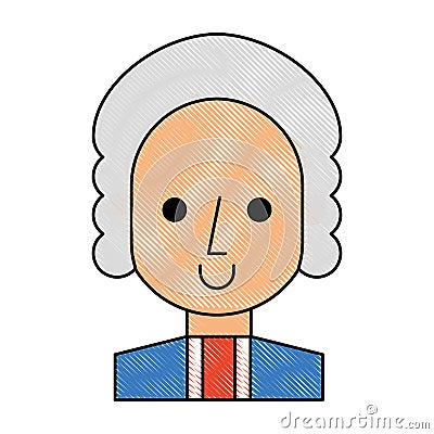 George Washington character comic Vector Illustration