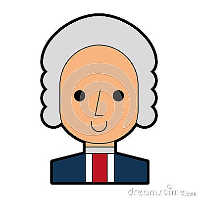 George Washington character comic Vector Illustration