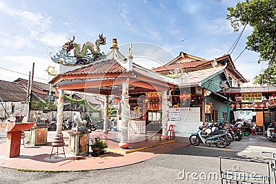 GEORGETOWN, PENANG, February 12, 2020: Chew Jetty is part of Penang Heritage Trail and is popular tourist destination. One of Editorial Stock Photo